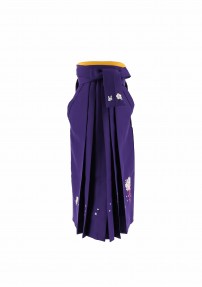 卒業式袴単品レンタル[刺繍]紫色で前後に桜の薬玉[身長113-117cm]No.58